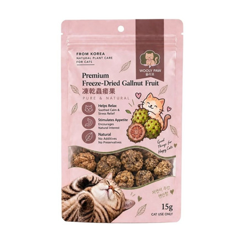 [斷貨中, 未有返貨日期, 可預訂等貨到] WOOLY PAW - Premium Freeze-Dried Gallnut Fruit 凍乾蟲癭果 15g